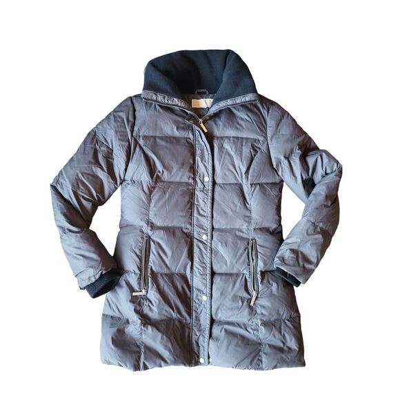 Michael Michael Kors Down Puffer Full Zip Jacket S Womens Black Long Length Coat - Picture 1 of 9